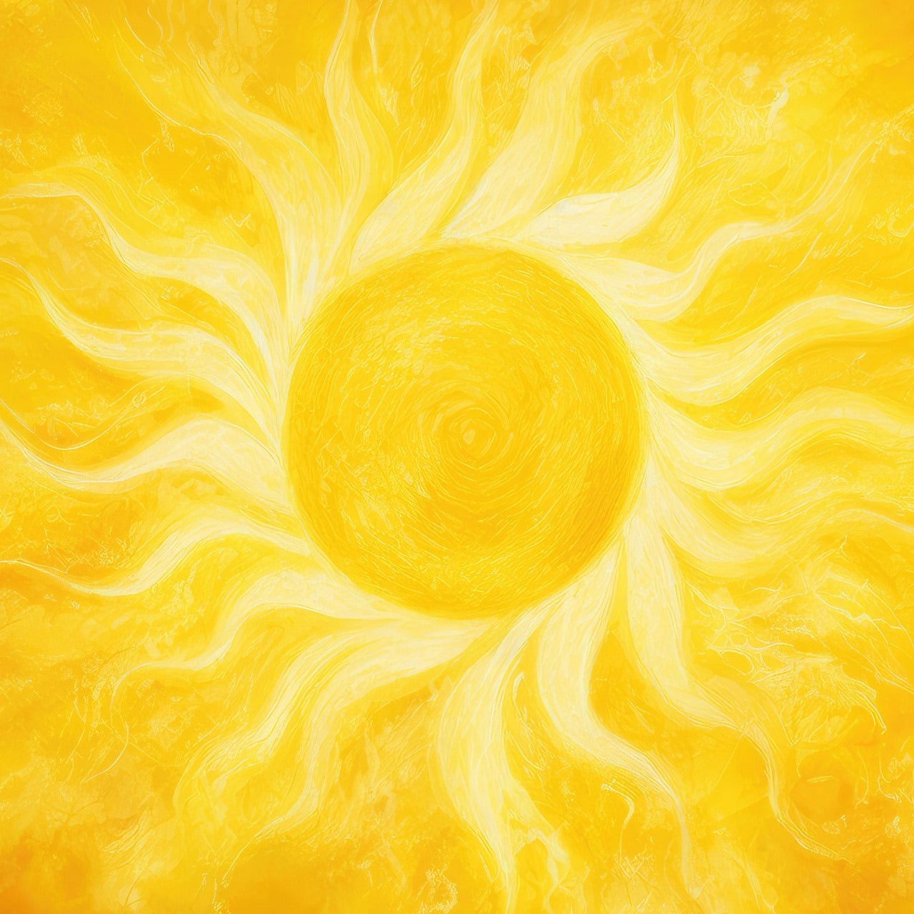 Soul of the Sun – Radiant Abstract Solar Energy Art by Krutik.