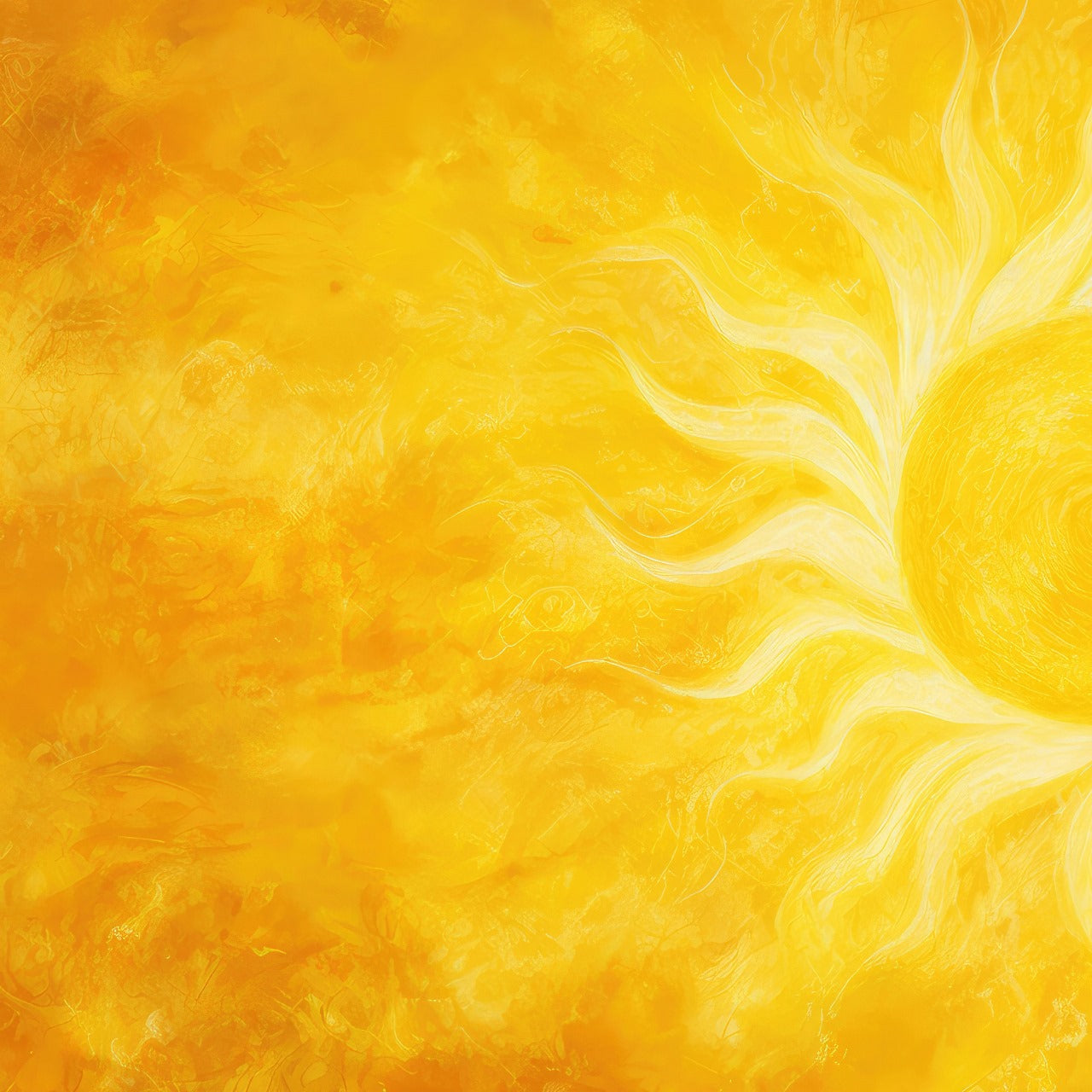 Soul of the Sun – Radiant Abstract Solar Energy Art by Krutik.