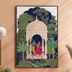 Radha and Krishna Pichwai Art Painting.