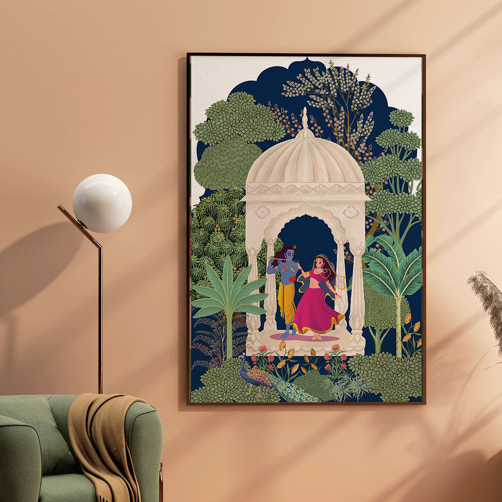 Radha and Krishna Pichwai Art Painting.